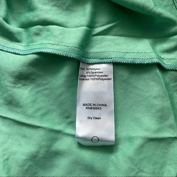 𝅺new Sam Edelman Green Lace Choker Cut Out Shift Dress US M - Picture 7 of 7